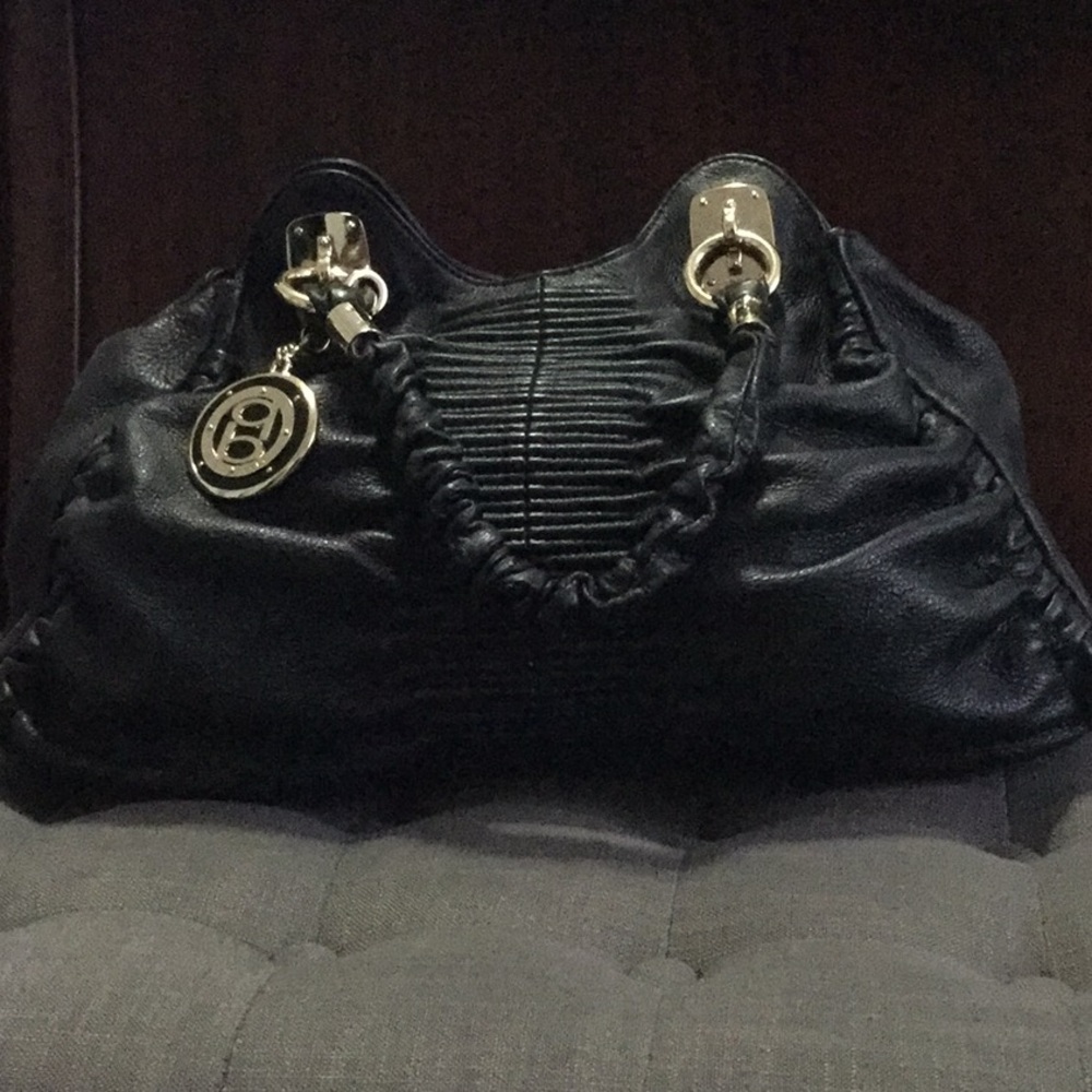 BEBE black leather tote